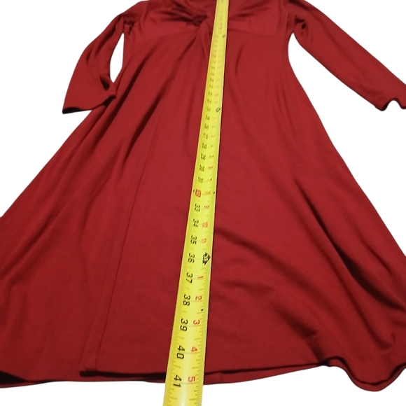 Talbots Women's Size 8P Elegant Red Long Sleeve Dress - Picture 5 of 8
